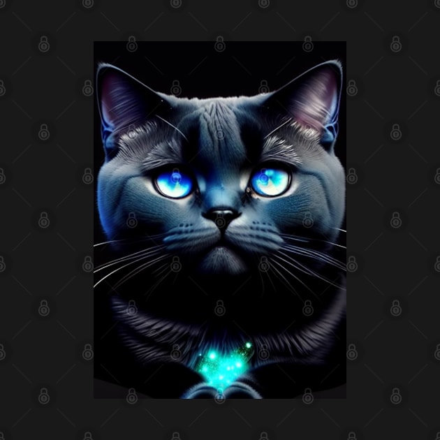 Glowy Dark British Shorthair by Enchanted Reverie