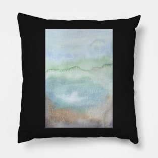 Dreamy Watercolor texture with Earth Colors Pillow