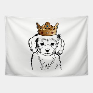 Cavachon Dog King Queen Wearing Crown Tapestry