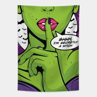 Shhh, I'm Secretly A Witch Pop Art Tapestry