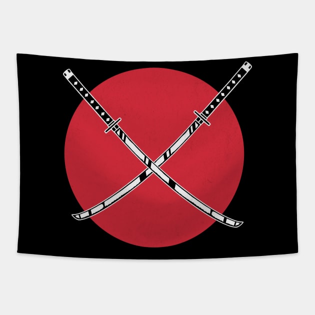 Japanese katana Tapestry by Narilex