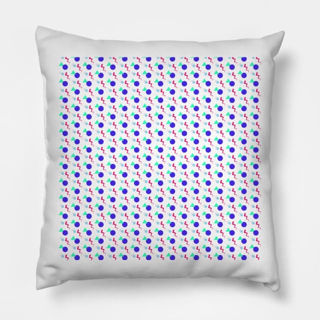 Subtle graphic pattern with blue and turquoise Pillow by Sinnfrey