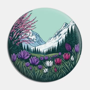 Mountain Flowers Pin