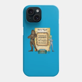 Bigfoot & Little Green Man examine the Bill of Rights Phone Case