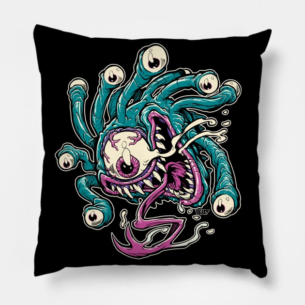 BEHOLD, THE BEHOLDER Pillow by beastpop