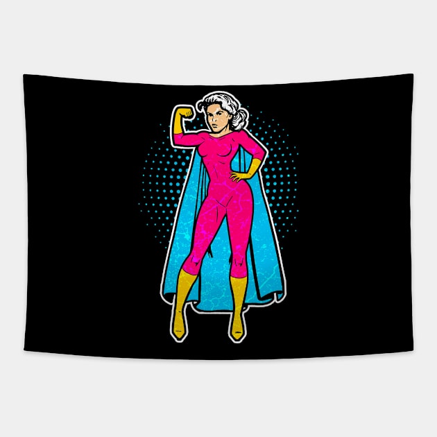 Superhero Woman Tapestry by Mila46