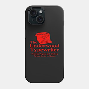 Old Ad Underwood Manual Typewriter Vintage Red Phone Case