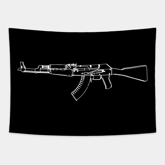 AK47 ASSAULT RIFLE Tapestry by Arassa Army