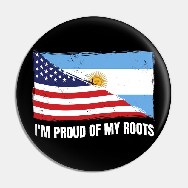 Proud Argentina Flag, Argentina gift heritage, Argentinian girl Boy Friend Pin by JayD World