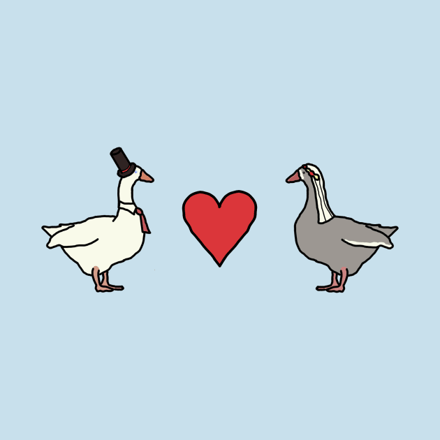 Geese in Love by LochNestFarm