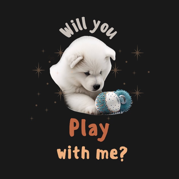 Samoyed, Play with me, the most adorable puppy dog by HSH-Designing