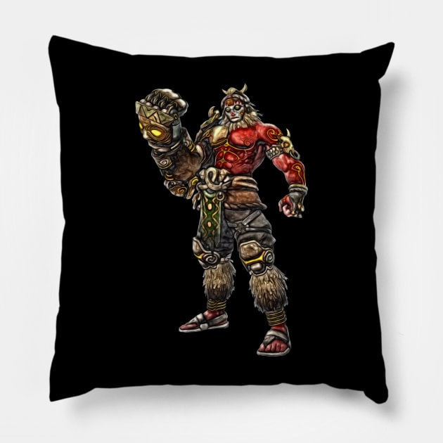 Overwatch Doomfist Avatar Skin Pillow by Green_Shirts