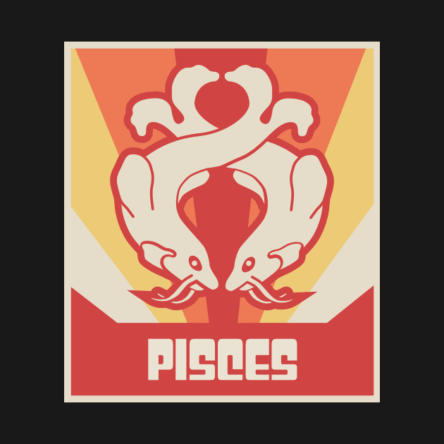 Pisces – Vintage Astrology Zodiac by MeatMan