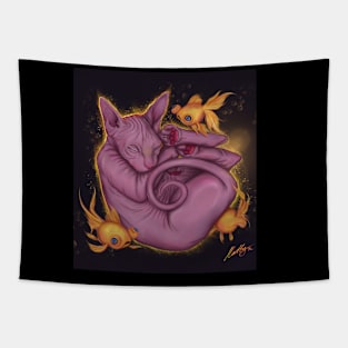 sweet sphynx is sleeping Tapestry