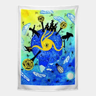 Dandelion planet Tapestry