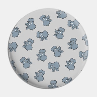 Gray Elephant Cartoon Pattern Pin