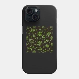 Minimal Colorful Abstract Leaf Pattern Phone Case