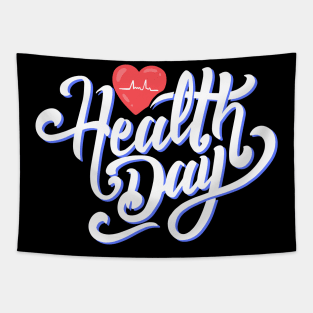 Health Day Font Art Prints Tapestry