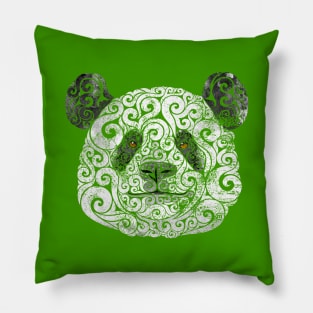 Swirly Panda Pillow