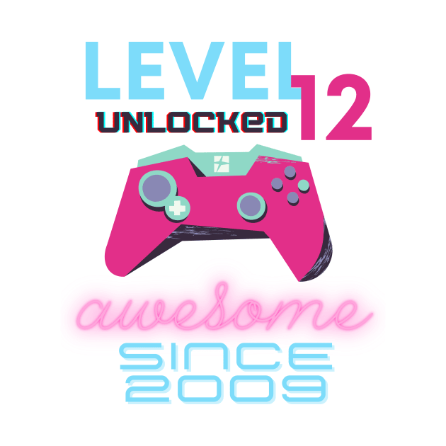 Level 12 Unlocked Awesome 2009 Video Gamer by Fabled Rags 