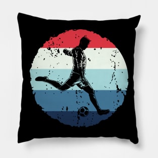 Retro Vintage Soccer Player Future Soccer Player Gift Pillow