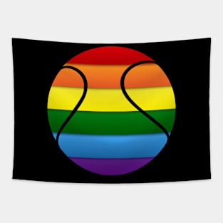 Tennis Gay Pride Lgbt Rainbow Flag Tapestry