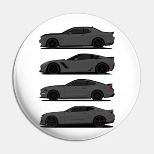 AMERICAN MUSCLE DARK-GREY Pin