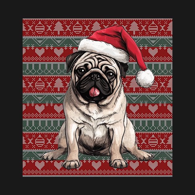 Funny Pug Dog Christmas Ugly by Zaaa Amut Amut Indonesia Zaaaa