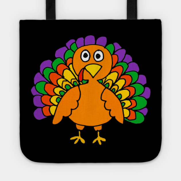 Colorful Funny Turkey Cartoon Turkey Tote Teepublic