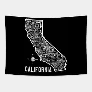 California Map Tapestry