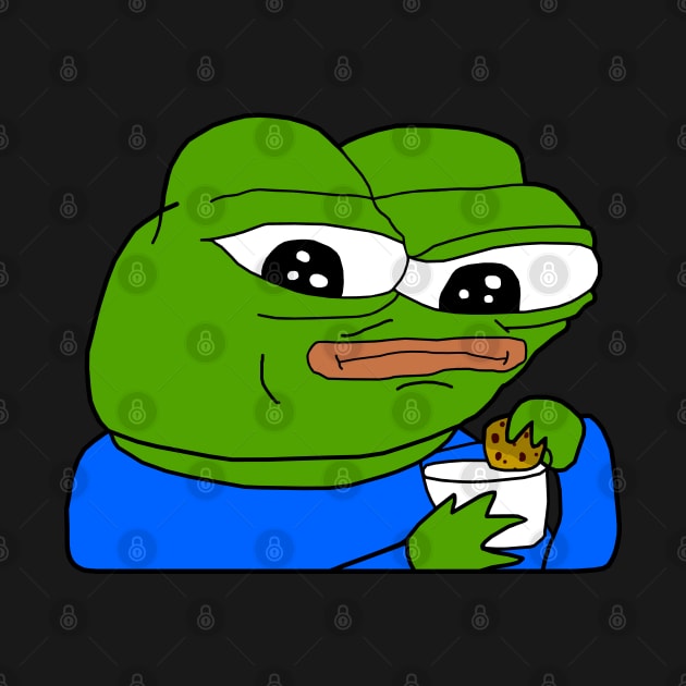 Cookies And Milk Pepe by Lean Mean Meme Machine