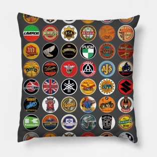 Vintage Motorcycles of the world Pillow