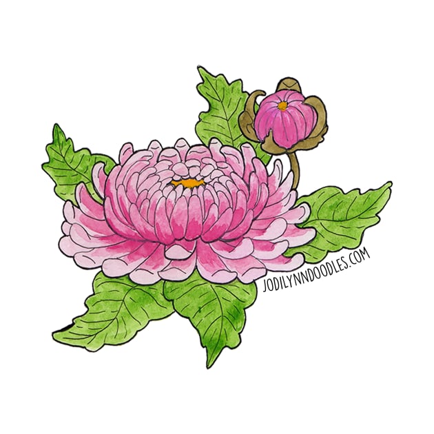 November Birth Flower Chrysanthemum by JodiLynnDoodles