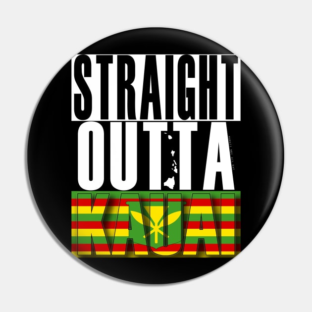 Straight Outta Kauai Hawai'i Kanaka Maoli Flag by Hawaii Nei All Day Pin by hawaiineiallday