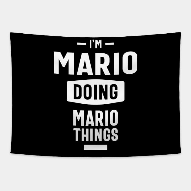 Mario Personalized Name Birthday Gift Tapestry by cidolopez