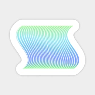 Stripes Blue green pattern linear ombre Magnet