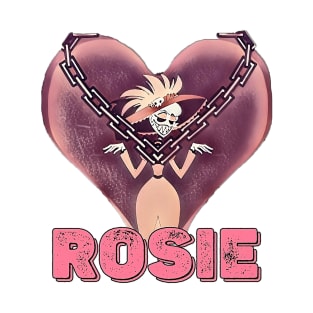 Beautiful Hazbin Hotel Rosie With Lovely Heart And Iron Chain T-Shirt