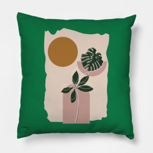 Boho Element Leaf Pillow