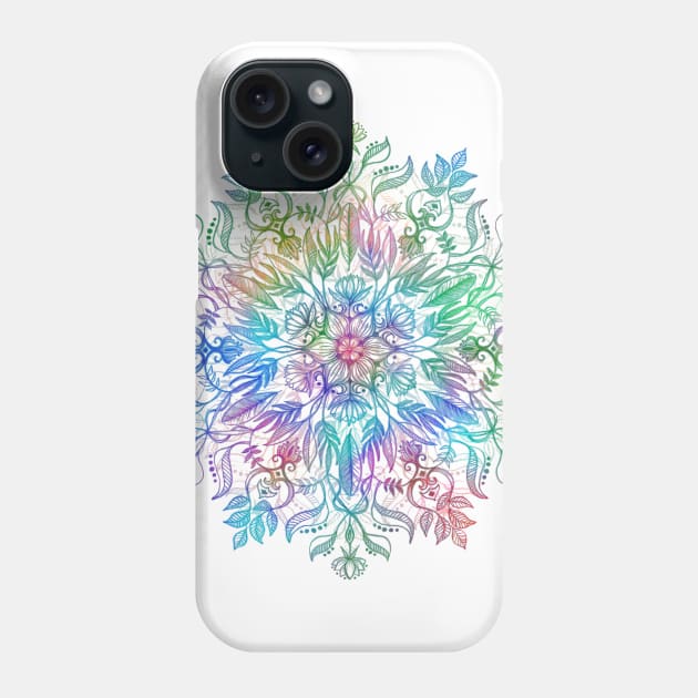 Nature Mandala in Rainbow Hues Phone Case by micklyn