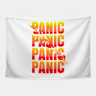 panic quote themed design Tapestry