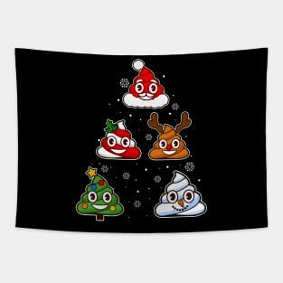 Cute Poop Christmas Tapestry