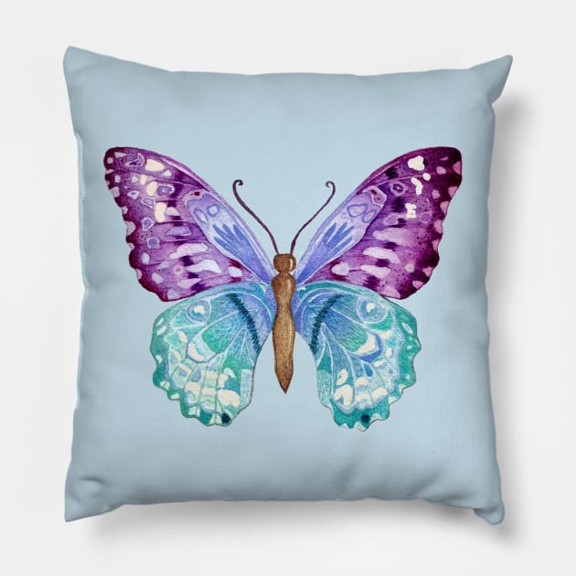 Pastel Butterfly Pillow by Pearl and Plam