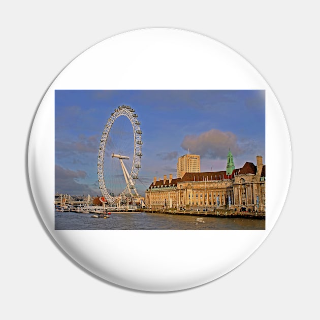 London Eye South Bank River Thames UK Pin by AndyEvansPhotos