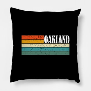 Oakland, Retro Oakland Pillow