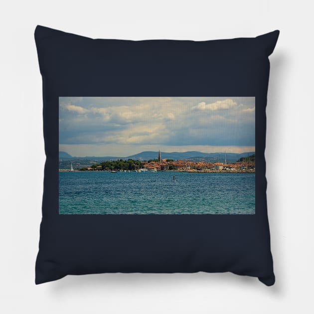 Izola Waterfront, Slovenia Pillow by jojobob