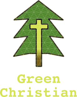 Green Christian Cross and Tree Magnet