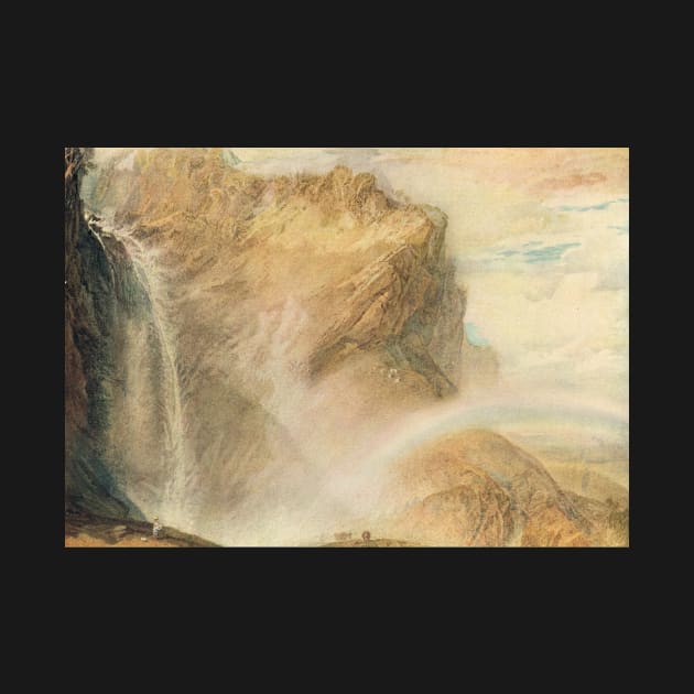 The Upper Reichenbach falls & Rainbow, J M W Turner circa 1818 by artfromthepast