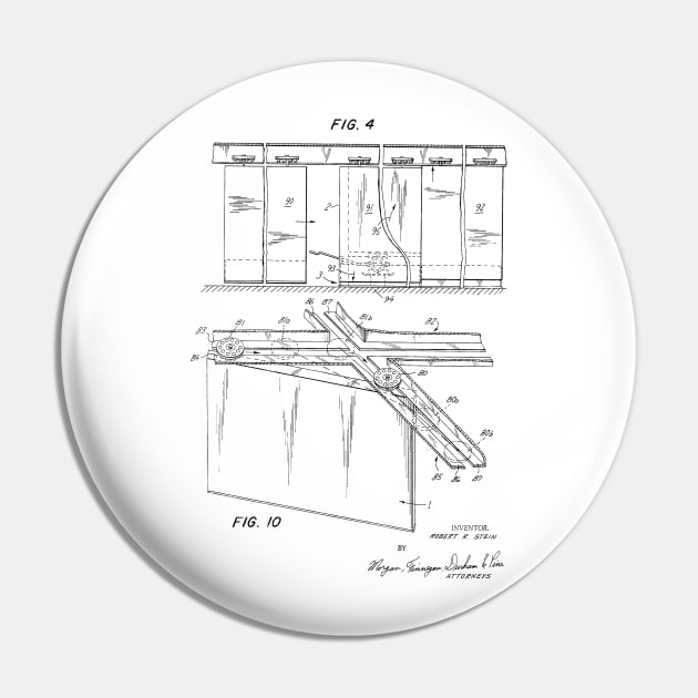 Trolley System Vintage Patent Hand Drawing Pin by TheYoungDesigns