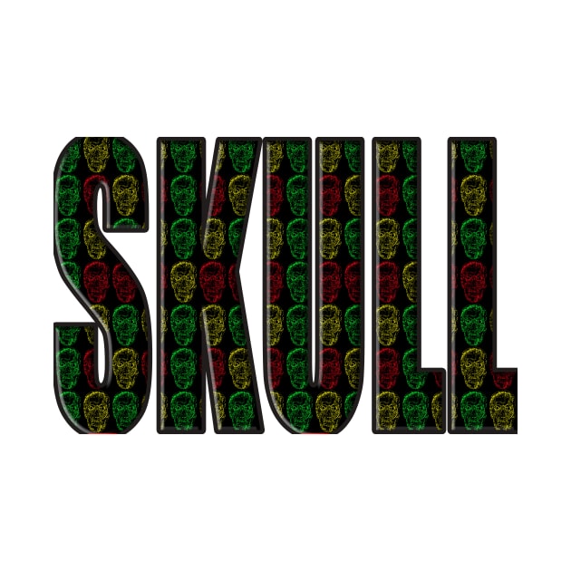 Skull spelled for you by bywhacky