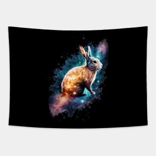 Year of the rabbit chinese zodiac sign colorful galaxy Tapestry